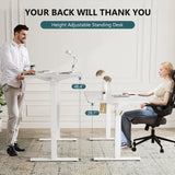 JHK 63x24 Inch Electric Standing Desk Ergonomic Height Adjustable