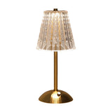3 Colors LED Crystal Table Lamp Dimmable Bedside Night Light Rechargeable