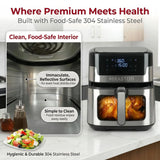 8.5QT Family Size Air Fryer, Digital Touchscreen with 8 Presets, BPA-Free