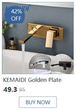 KEMAIDI Touchless Automatic Sensor Bathroom Faucet Brushed Gold Vessel Sink Tap Hands-Free Smart