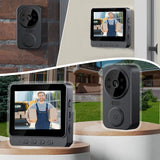 Smart Video Doorbell, 4.3-Inch Display for 2-Channel Audio Intercom