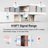 Motion Sensor Door Chime, 918ft Range Wireless Doorbell Alarm with 36 Tunes & 4 Volume Levels