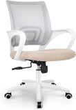 Black Mesh Gaming Office Chair Mid Back Lumbar Support Adjustable Height Swive
