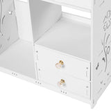 Bathroom Shelf White Wall Cabinet Bathroom Wall Mounted Wall Cabinet with 2 Drawers for