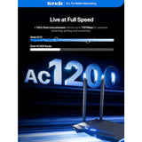 AC1200 WiFi Router, Dual Band Gigabit Wireless Internet Router - 4 Gigabit Ports, Up to 1.2 Gbps Speed, MU-MIMO, Beamforming, P