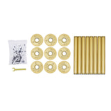 Gold 3-Tier Clothing Rack Wall Mounted Industrial Pipe Garment Rack Heavy Duty Metal Garment Frame