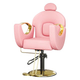Commercial Barber Chair Reclining & 360° Swivel, Heavy Duty Hydraulic S