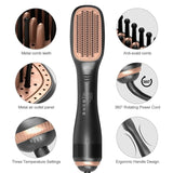 3-In-1 Hot  Air Brush Overheating Protection Negative Ion Hair Straightener Fast Heating Light weight