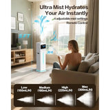 Cool Mist Humidifiers for Bedroom, Ultrasonic 2.4Gal 9L Quiet Top-Fill with Essential Oil Tray