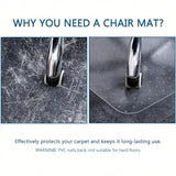 Office Chair Mat for Carpet 36" x 48" Low Pile Carpet Protector Mat for Office Chair Under Desk