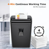 10-Sheet Cross Cut Paper Shredder, 5.5 Gal Home Office Heavy Duty for Credit Card