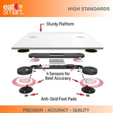 Eat Smart Precision Plus Scale Wide Body Bath Scale for Accurate Body Weight Monitoring in Home Fitness