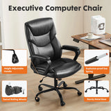 JHK Ergonomic PU Leather Padded Armrest Living Room Rocking Gaming Chair