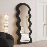 Full Length Mirror 63x24, Irregular Wavy Mirrors, Wave Arched Floor Mirrot