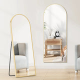 56"x21" Arched Full Length Mirror Free-standing Floor Mirror