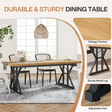 Tribesigns Dining Table for 6 People, 70.8-Inch Rectangular Wood Dining Table