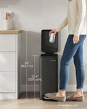 Slim Trash Can, 13-Gallon Garbage Can For Narrow Spaces With Soft-Close Lid