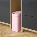 3 Gallon Pink Sensor Bathroom Trash Can Slim and Space-Saving 10 L Home Office