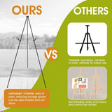 63" Portable Metal Easel Stand, 20 Pack Foldable Display Easels for Signs