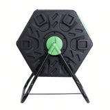 Plastic 18.5 Gallon Compost Tumbler Bin Tumbling Fertilizer Composter For Garden