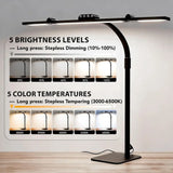 Adjustable Gooseneck Swing Arm Desk Lamp, 28.2 Tall, Ultra-Bright for Home