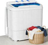 Apartment/Dorm/RV Use, Plastic, White+Blue, 17.6Lbs Compact Energy-Saving Portable