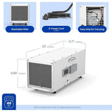 E050 Dehumidifier – Compact, 50 PPD for Crawl Spaces, Attics, Garages