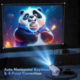 HD Native 720P 290 ANSI BT5.4 Android 14 Home Theater Outdoor Projector