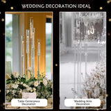 2pcs 5 Arm Floor Candelabra Acrylic Floor Candle Holder for Wedding