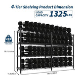 Heavy Duty Storage Shelves 4/5 Tiers Metal Shelving Unit Adjustable Organization Pantry Shelves