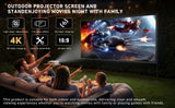 150 inch Projector Screen with Stand for Sports events & Football Match