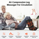 Leg Massager with Compression, Foot and Calf Massager for Swelling, Heat