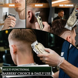 Hair Clippers Set for Men with LED Display Cordless Hair Clipper Trimmer in Black Professional