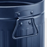 Steel Metal 2 Gallon 7 Liter Trash Can Wastebasket, Garbage Bin with Handles for Bathroom, Kitchen