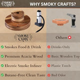 Smoker Kit  Smoking Gun and Wood Chips Apple and Cherry - Drink Smoker Kit - Cocktail Smoke Set