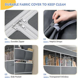 Clothes Rack, Extra Large Clothes Rack with Cover, reestanding Clothing Racks or Hanging Clothes, Heavy