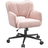 Vanity Chair with Wheels & Back,Vanity Chair Adjustable Height Comfy Desk Chairs