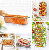 Glass Loaf Pans for Baking Bread with Lids 2 Set - 1.9 Qt, Oven & Dishwasher Safe