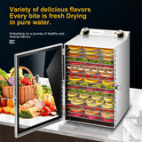 Fruit and Meat Dehydrator with 18 Stainless Steel Trays Stainless Steel Dehydrator Machine