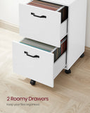 VASAGLE 2-Drawer File Cabinet, Filing Cabinet for Home Office, Small Rolling File Cabinet