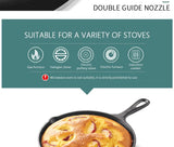 Cast Iron Skillet – Pre-Seasoned Non-Stick Frying Pan for Gas, Electric