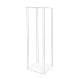 10Pcs Acrylic Vase Wedding Flower Stands Set, 23.6"H Clear Column Rack Geometric Display Stand