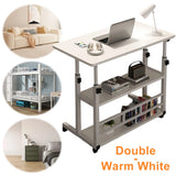 Swivel Wheel Home Desk Height Adjustable Bedside Table with Rolling Wheels Mobile Laptop Standing Desk