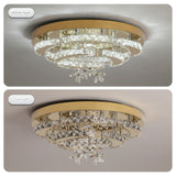 Luxury Gold K9 Crystal Ceiling Lamp Dimmable Led Chandelier Modern Living Dining
