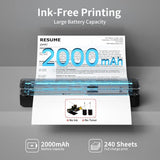 Portable Printer Wireless for Travel, Inkless Bluetooth Thermal Printers for Home,Office