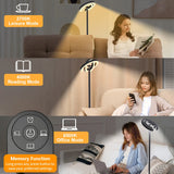 Modern Standing LED Floor Lamp with 2 Rotatable Lights, Remote & Touch Control