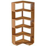 Tribesigns 6 Tier Corner Bookshelf, 64.96 Inch Tall Industrial Corner Bookcase