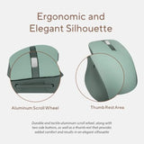 Wireless SmartO Mouse Silent Plus for Productivity/Gaming Ergonomic ABS Black with Quiet Switches