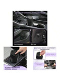 Car Trash Can With Press Type Lid Cup Holder Mount Leakproof ABS Garbage Bin