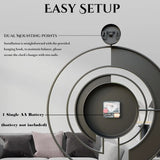 Large Wood Metal Frame Silent Non Ticking Wall Clocks for Living Room